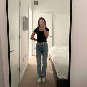 Agolde Lana Straight Jeans in Fiction w23
